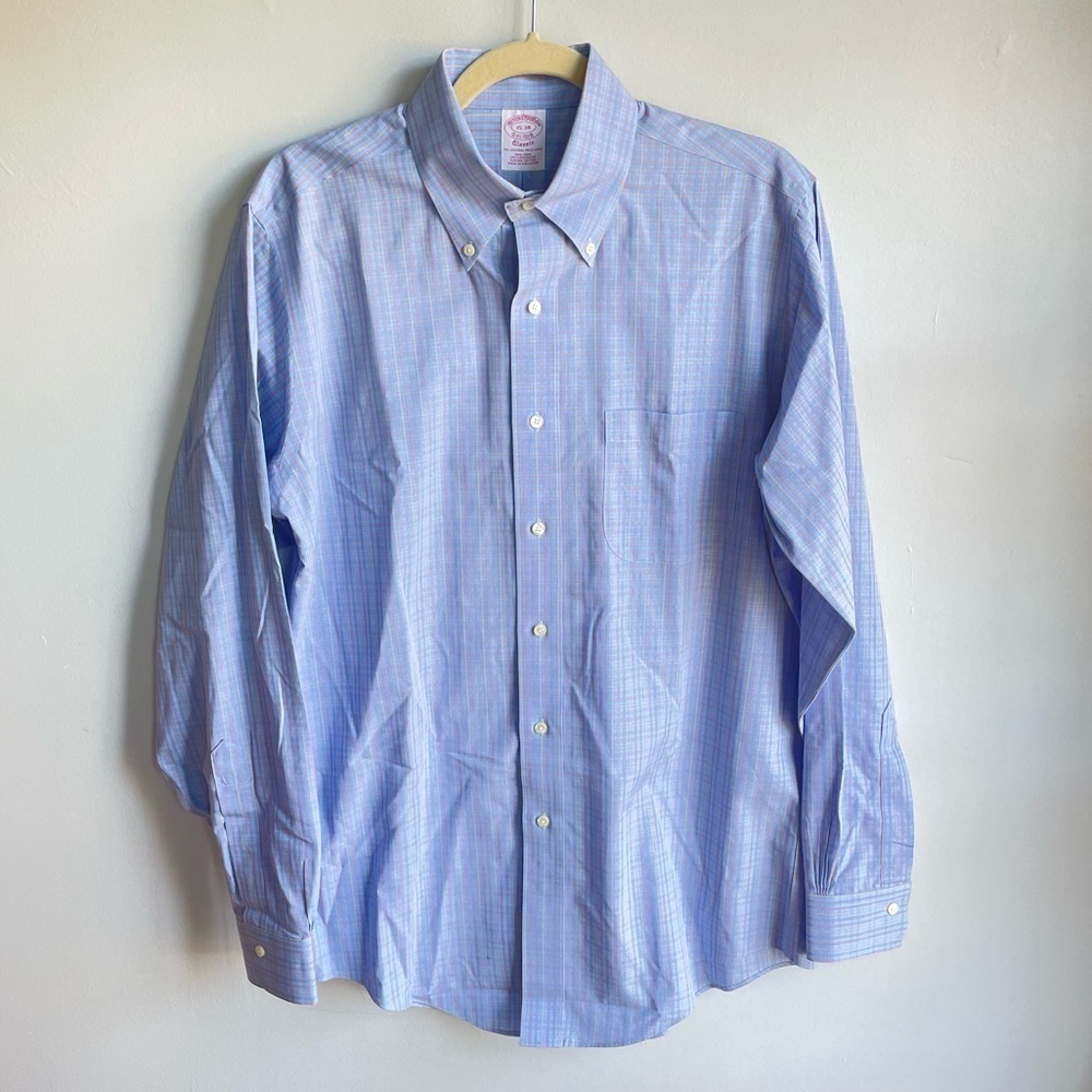 Brooks Brothers - Blue Yellow & Red Plaid Long Sleeve Button Down ​ - Size 34​​